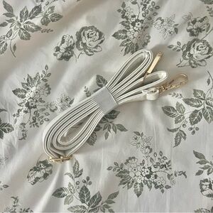 NWT White & Gold Crossbody 26” Faux Leather Bag Strap